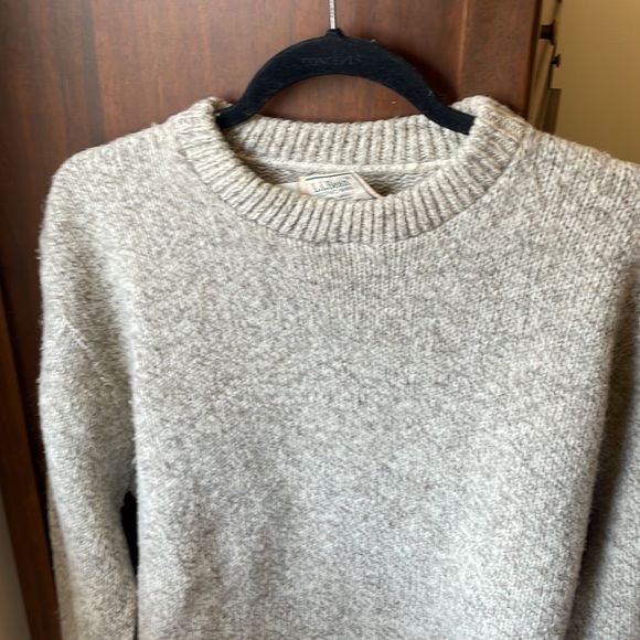 LL Bean Wool Gray Sweater - Picture 2 of 7